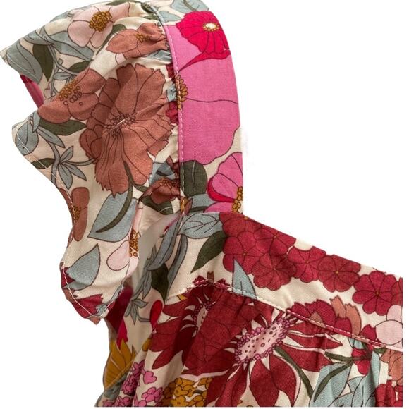 1X Fall Maxi Dress Plus Size Long Sienna Sunset Boho Dress Fall Cottage Floral - Picture 8 of 16